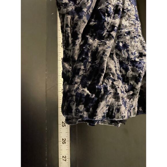 Eileen Fisher Womens Pants Small Blue Velvet Silk Blend Pull On Wide Leg Ankle - Picture 7 of 8